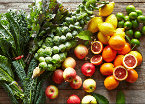 a group of fruits and vegetables on a wood surface Healthy Weight Loss Diets Cheltenham
