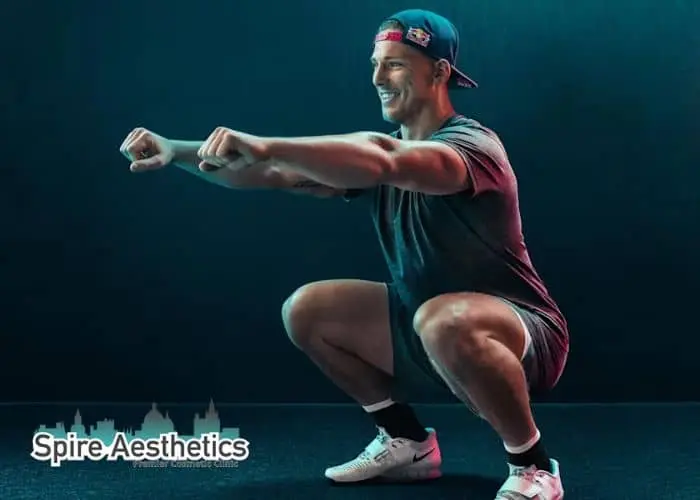 Image of man build leg muscle Cheltenham through exercise