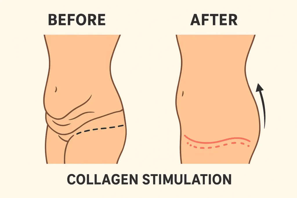 Before and after results for sagging skin after weight loss injections Cheltenham