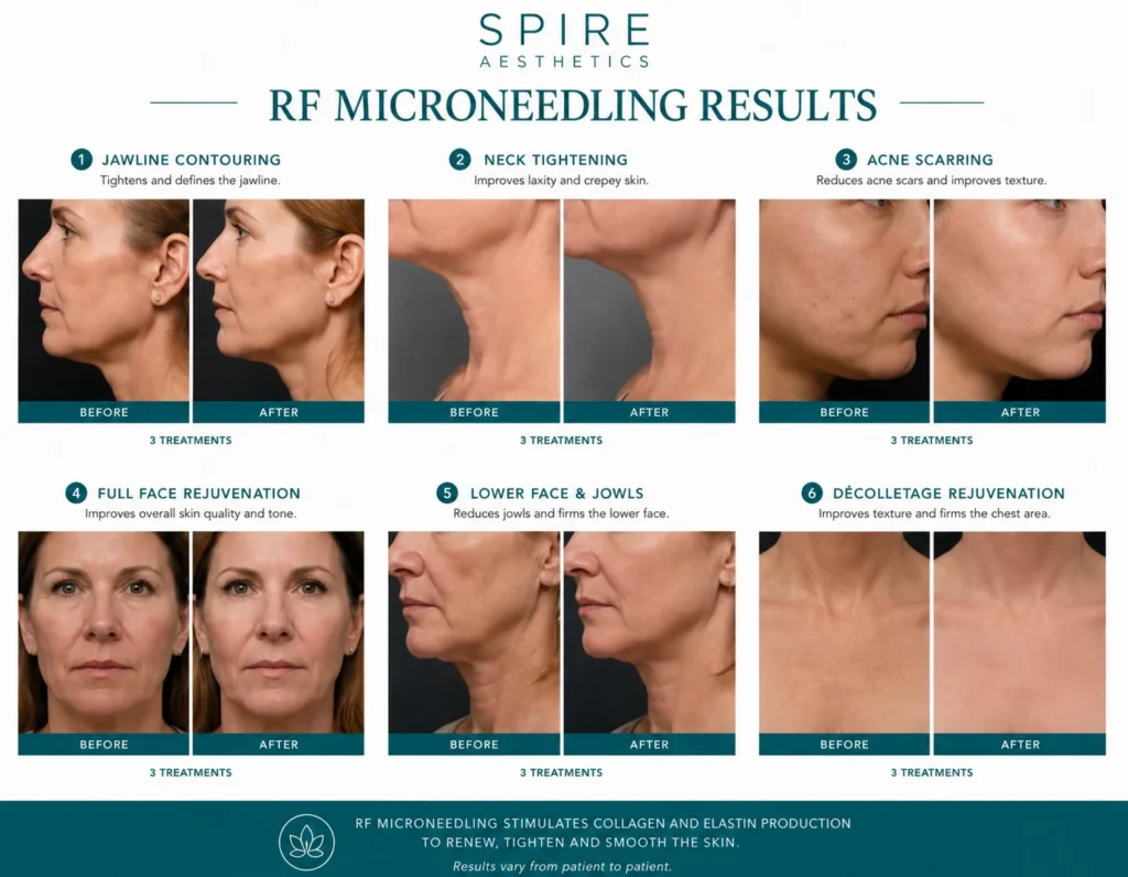 RF Microneedling Skin tightening Cheltenham results