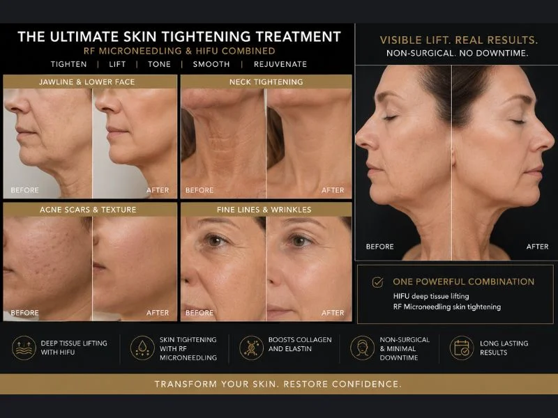 Results of combined treatment for the ultimate skin tightening treatment Cheltenham