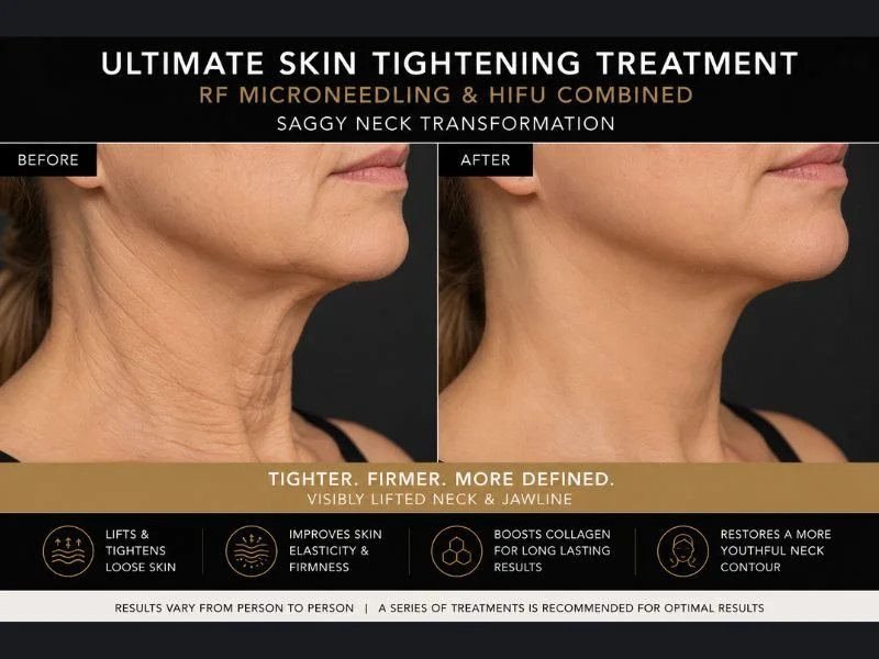 before and after Ultimate skin tightening treatment Cheltenham